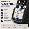 Personalized Alzheimer's Medical ID Keychain – Custom Emergency Contact Tag for Dementia & Memory Care