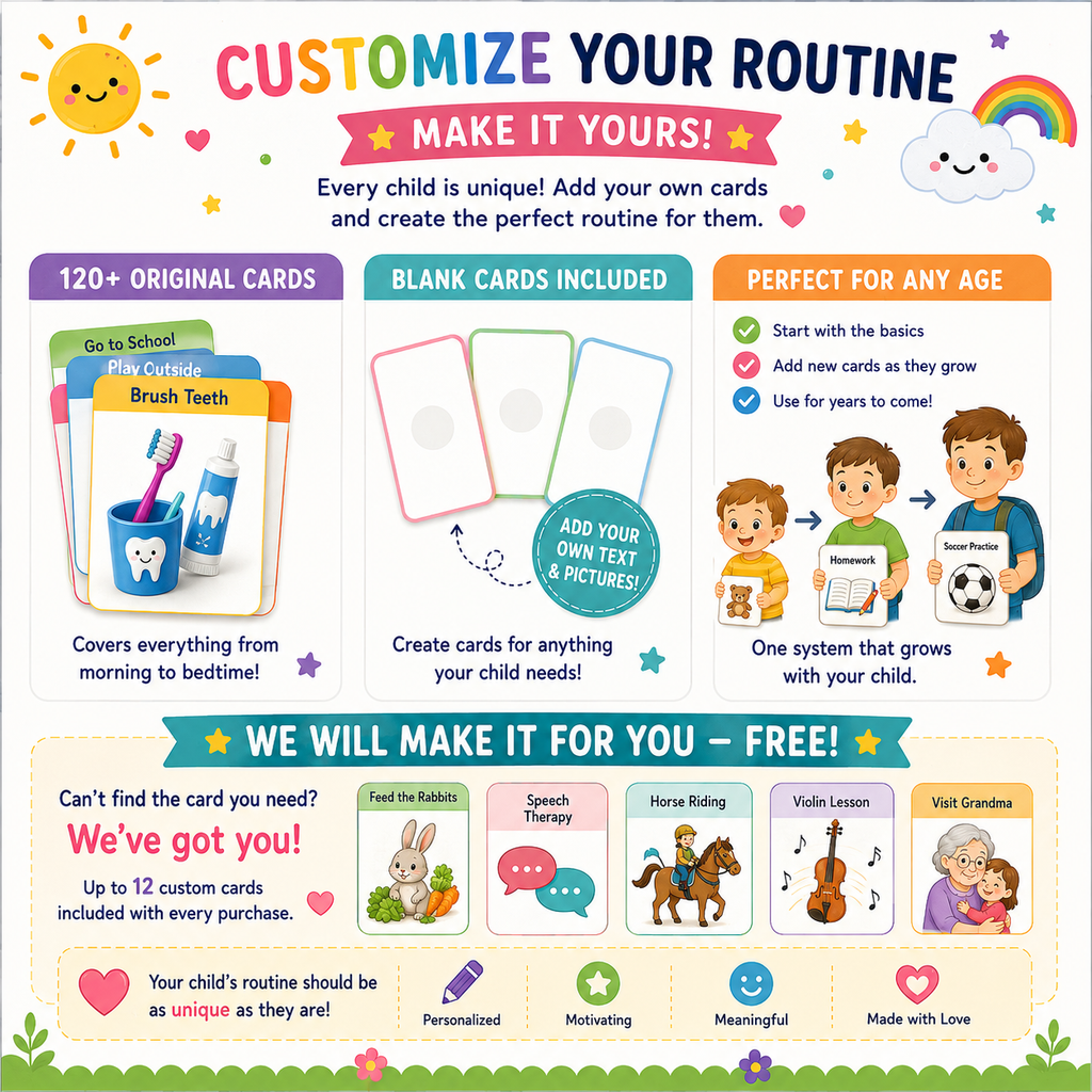 Visual Routine Planner for Kids | Printable Daily & Weekly Schedule | Autism & ADHD Support