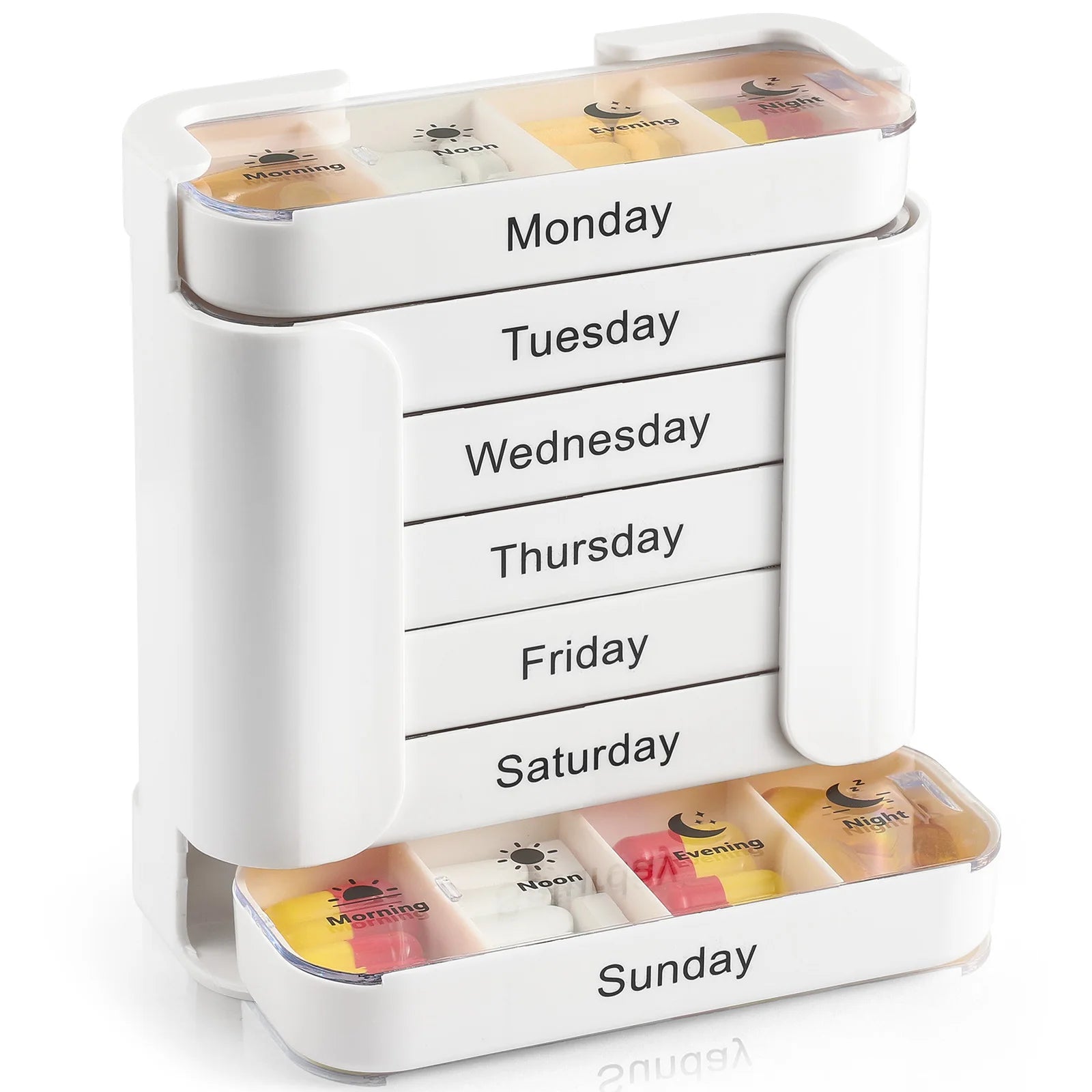 CareKeeper 7-Day Pill Organizer – Weekly Medication Box with Daily Compartments
