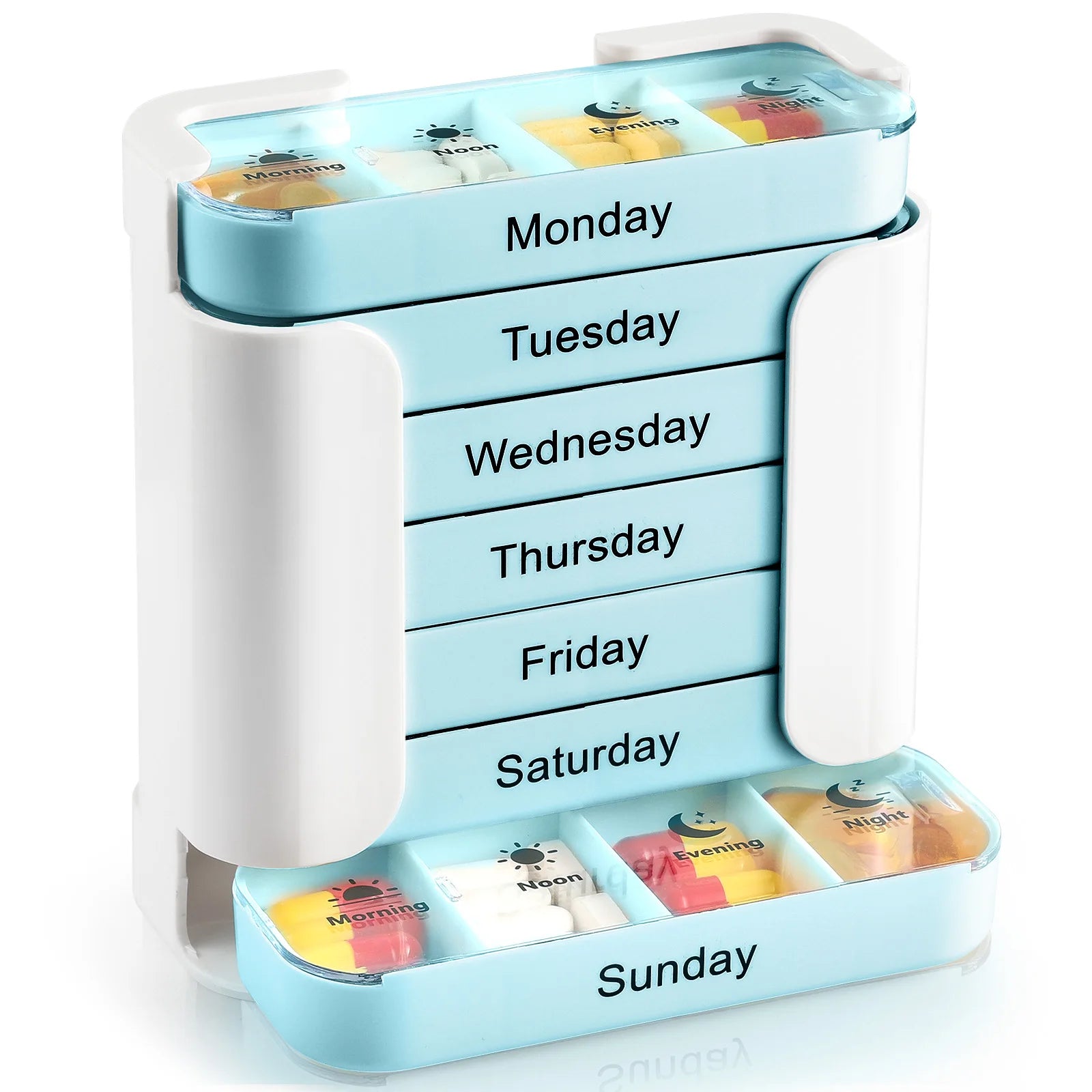 CareKeeper 7-Day Pill Organizer – Weekly Medication Box with Daily Compartments