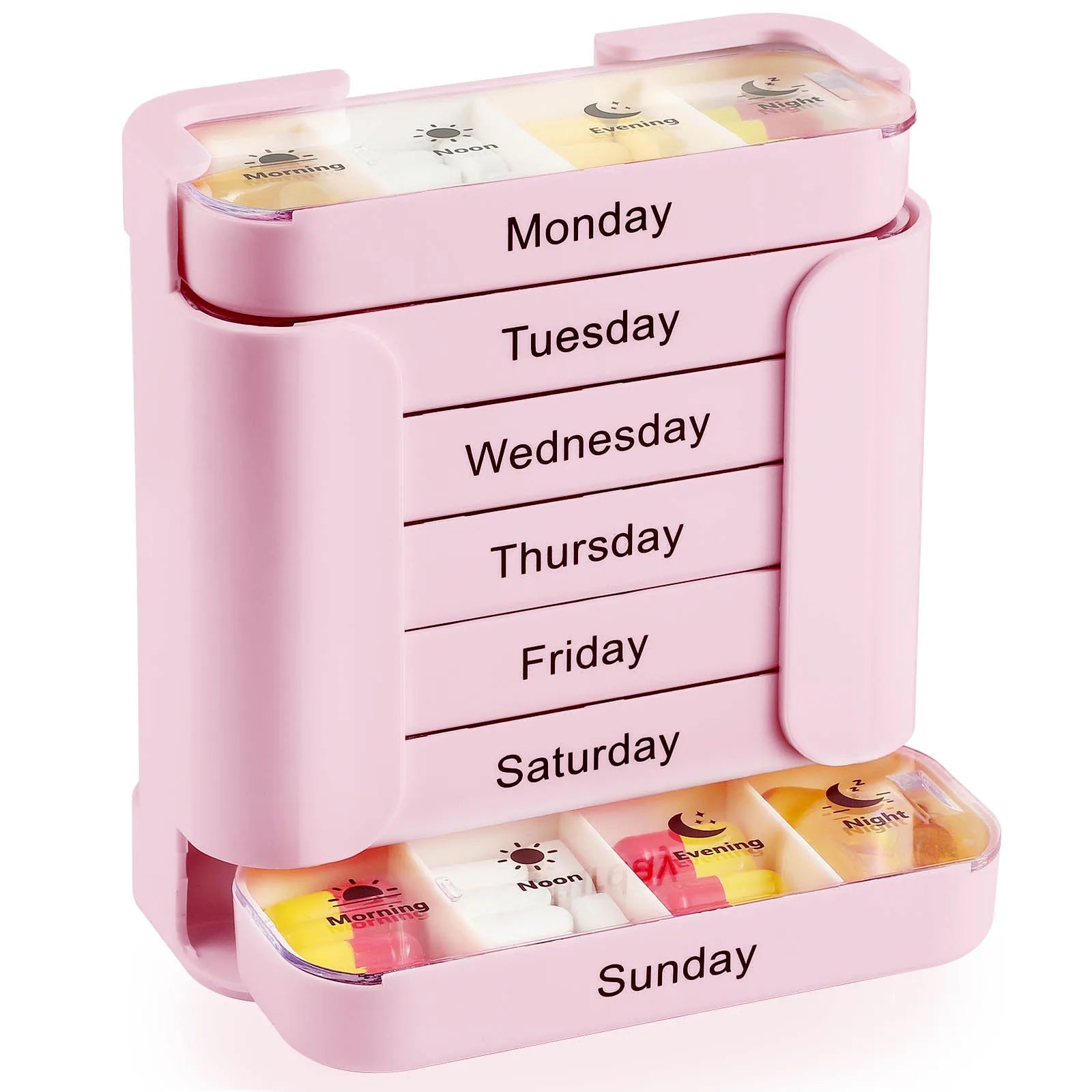 CareKeeper 7-Day Pill Organizer – Weekly Medication Box with Daily Compartments