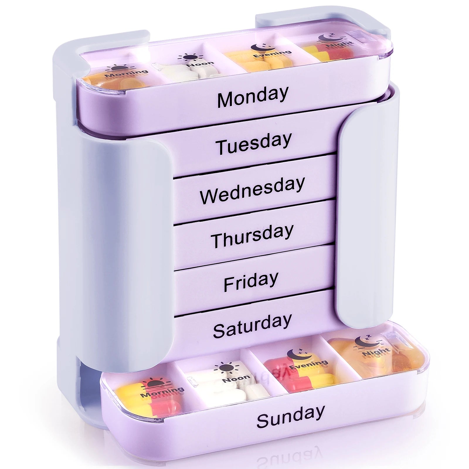CareKeeper 7-Day Pill Organizer – Weekly Medication Box with Daily Compartments