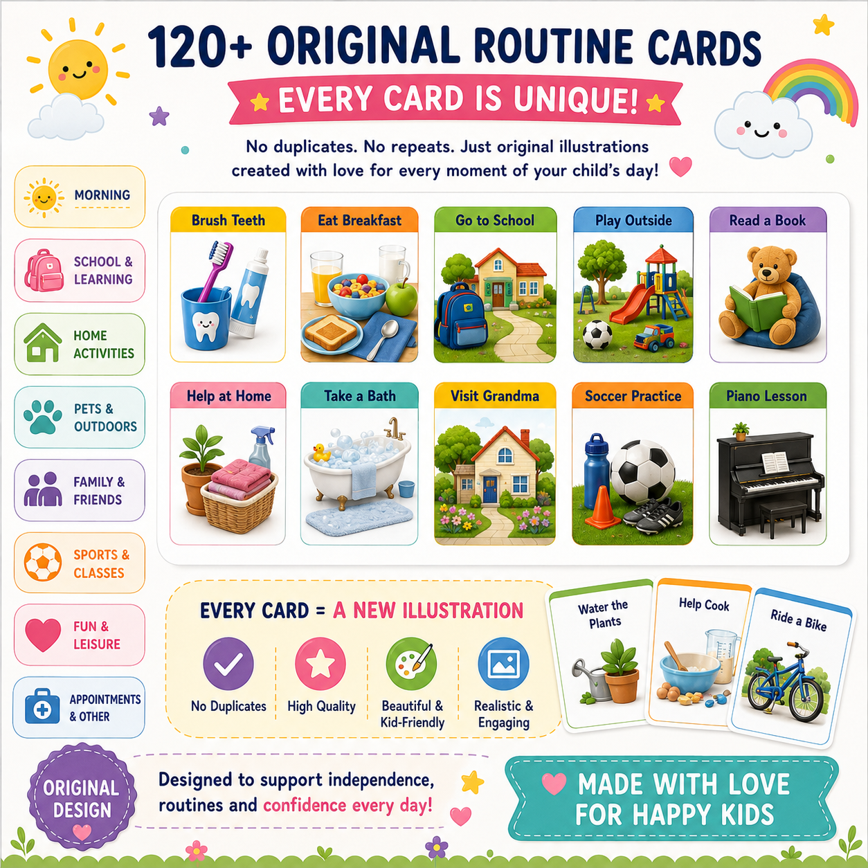 Visual Routine Planner for Kids | Printable Daily & Weekly Schedule | Autism & ADHD Support