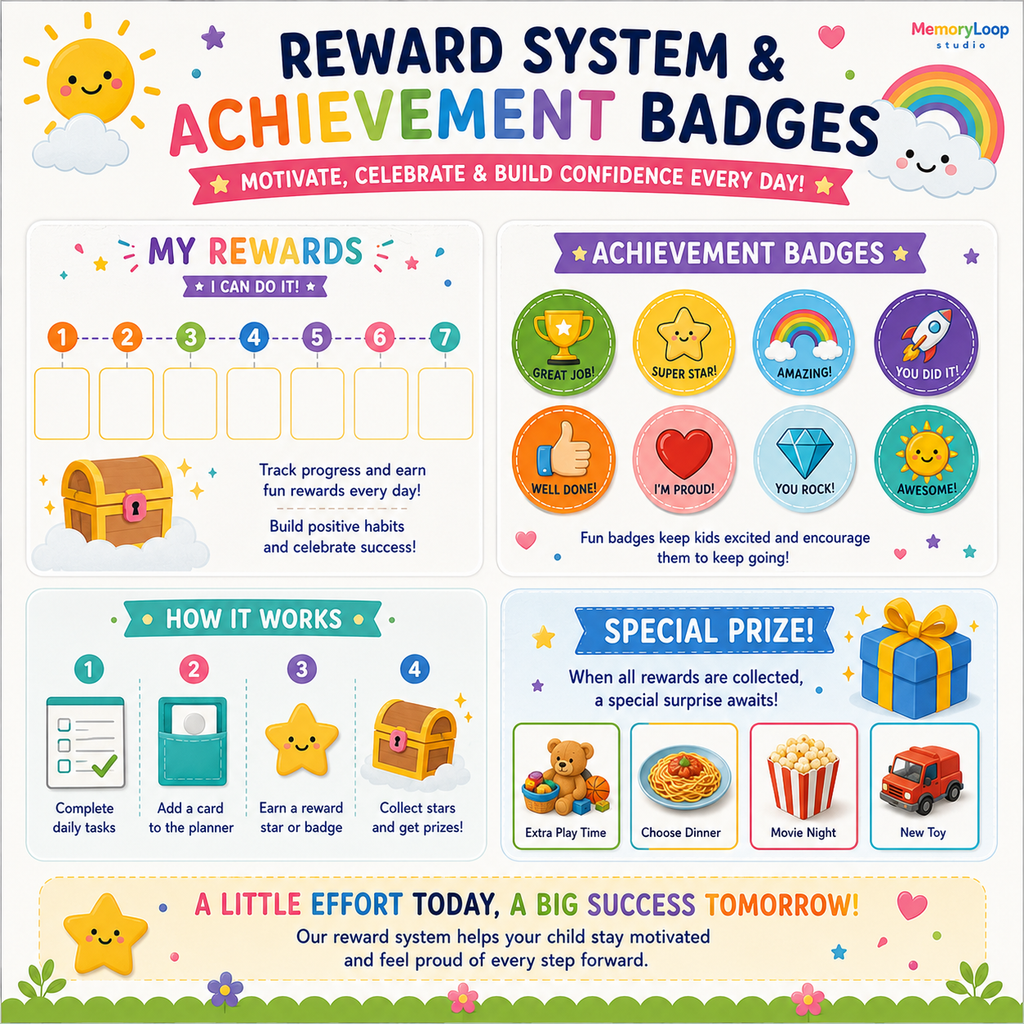 Visual Routine Planner for Kids | Printable Daily & Weekly Schedule | Autism & ADHD Support